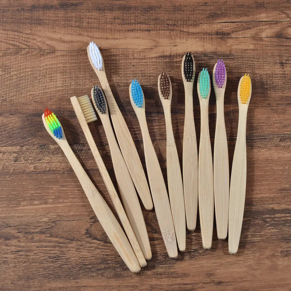 Colorful Toothbrush Natural Bamboo