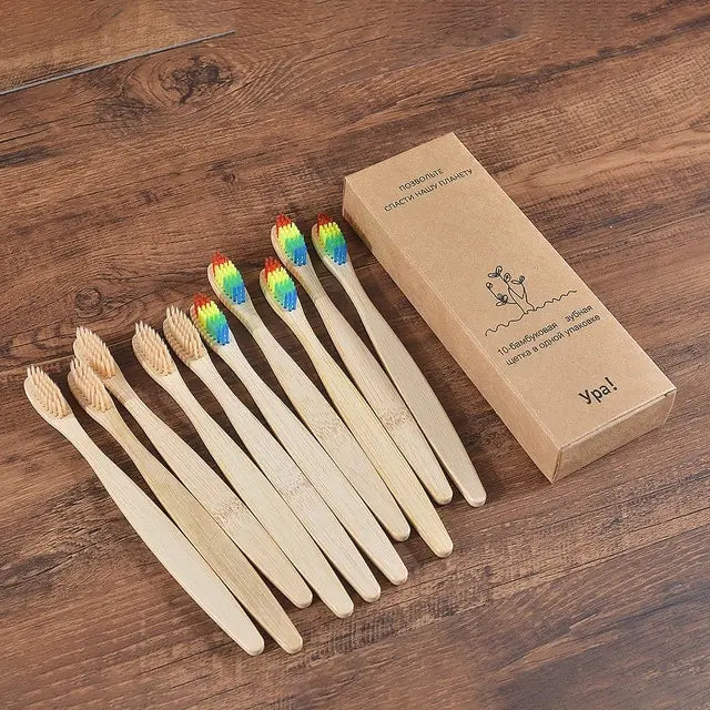 Colorful Toothbrush Natural Bamboo