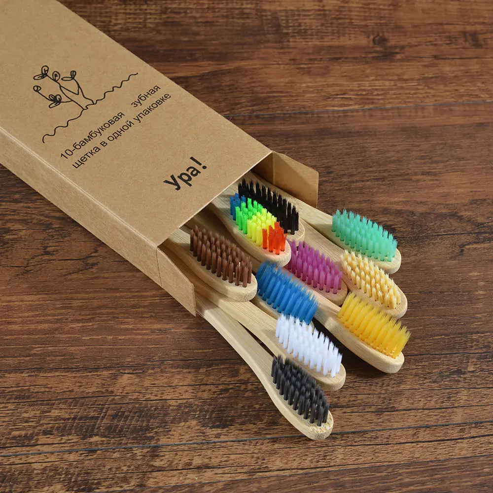 Colorful Toothbrush Natural Bamboo